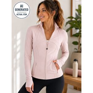 Lululemon Define Cropped Jacket Nulu Pink Pastel Clay Size 4 Slim Fit